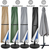 Housse parasol droit Oxford 210D imperméable anti-UV avec tige, 4 coloris, 170 à 240 cm