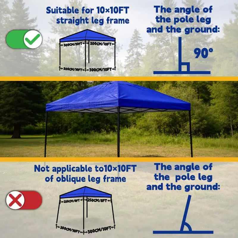 Toit de remplacement pour tonnelle pliante 3 x 3 m, Oxford imperméable, 6 coloris