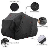 Housse quad universelle Oxford 210D noire, imperméable et anti-UV, 2 tailles