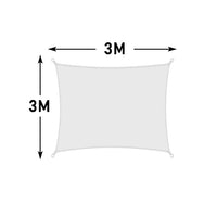 Voile d'ombrage blanche en Oxford 420D, carrée, rectangulaire ou triangulaire
