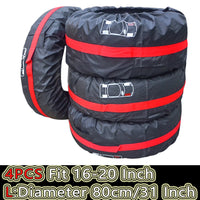 Sacs de rangement pour pneus, lot de 4, poignée et boucle réglable, 13 à 20 pouces