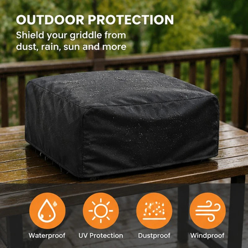 Housse plancha de table en Oxford noir imperméable avec cordon, 61 x 55 x 42 cm
