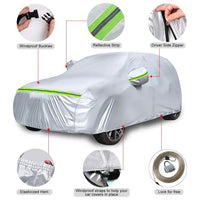 Housse voiture pour Land Rover Range Rover Evoque 2011-2025, argentée, imperméable, anti-UV, porte zippée
