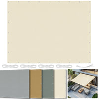 Voile d'ombrage rectangulaire Oxford à œillets, 4 coloris, 2 x 2 à 4 x 5 m