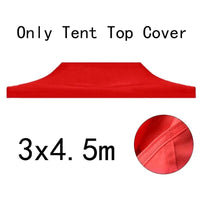 Bâche tonnelle, toit de rechange Oxford 420D rouge ou bleu, 2x2 à 3x4,5 m, sans cadre