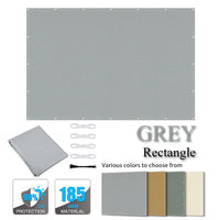 Voile d'ombrage rectangulaire imperméable avec œillets, polyester, 2 x 2 à 4 x 5 m
