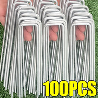 Agrafes de jardin en U galvanisées, 10 ou 15 cm, lots de 10 à 100 pièces