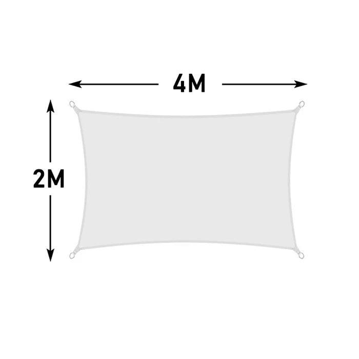 Voile d'ombrage blanche en Oxford 420D, carrée, rectangulaire ou triangulaire