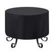 Housse de brasero ronde imperméable anti-UV noire, 21 dimensions de 38 à 204 cm