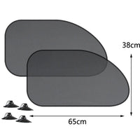 Pare-soleil voiture en maille noire à ventouses pour vitres latérales et lunette arrière, 4 compositions