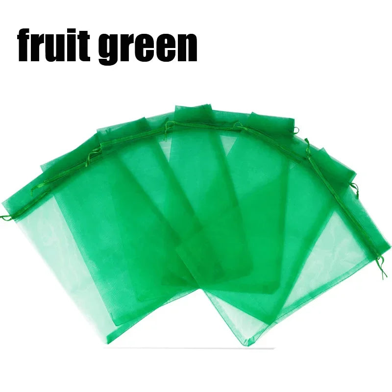Sacs de protection pour raisins et fruits en organza, lot de 50, 7x9 à 20x30 cm