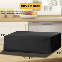 Housse plancha et barbecue de table en polyester 210D noir, 7 tailles de 44 à 90 cm