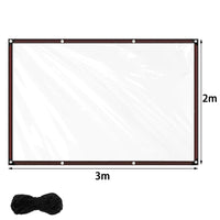 Bâche transparente PVC à œillets avec corde, 1x2, 1x3, 2x3 ou 3x4 m