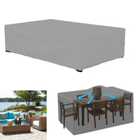 Housse salon de jardin imperméable en Oxford 210D, argent ou noir, 36 tailles