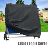 Housse de protection table de ping-pong repliée, noire, poche zippée, 165 x 70 x 185 cm