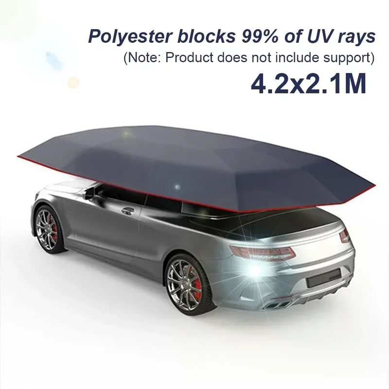 Pare-soleil voiture parapluie pliable, toile Oxford anti-UV, 4,2 à 4,5 m