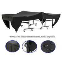 Housse table de ping-pong extérieur imperméable, polyester argenté 190T, 280 x 153 x 73 cm