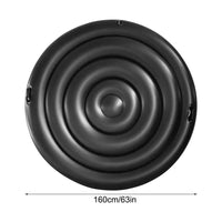 Couvercle gonflable noir pour spa rond 138 ou 160 cm, isolant, avec poignées
