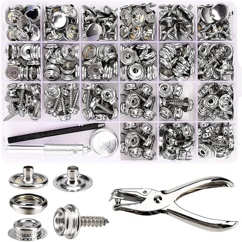 Kit de boutons-pression inox pour bâche et housse de bateau, de 50 à 80 jeux