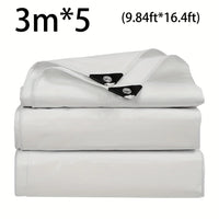 Bâche blanche imperméable en polyéthylène 0,3 mm, abri solaire et jardin, 19 tailles