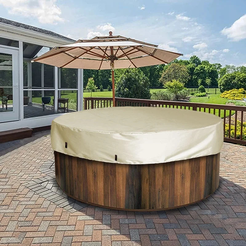 Housse ronde pour spa imperméable avec cordon de serrage, jusqu'à 200 x 30 cm, 5 coloris