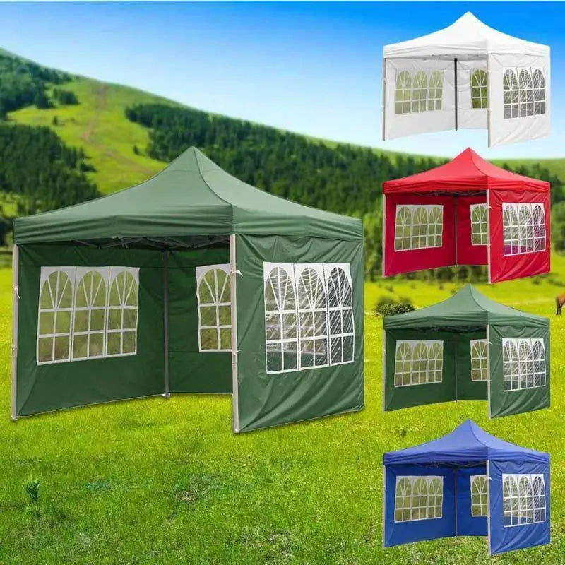 Paroi latérale de tonnelle 3 x 3 m Oxford 210D imperméable, avec fenêtres, structure non incluse
