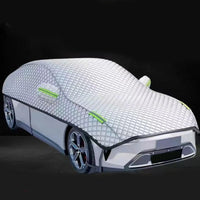 Bâche anti-grêle voiture en demi-housse de coton et film aluminium, 530 x 250 cm