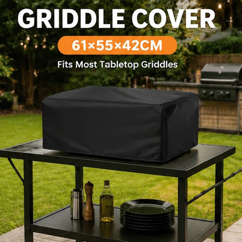 Housse plancha de table en Oxford noir imperméable avec cordon, 61 x 55 x 42 cm