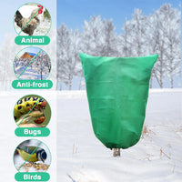 Housse d'hivernage verte à fermeture éclair pour plantes et arbustes, 5 tailles