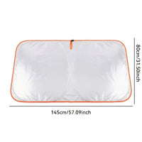 Pare-soleil pare-brise avant voiture pliable à fil mémoire, 145 x 80 cm, liseré orange ou vert