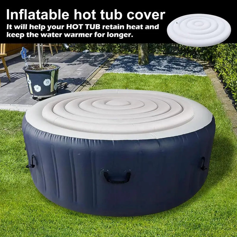 Housse gonflable isolante pour spa extérieur, diamètre 145 cm, coupe-vent et pliable