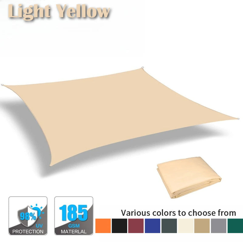 Voile d'ombrage rectangulaire ou carrée anti-UV en Oxford, de 2 x 2 à 6 x 4 m