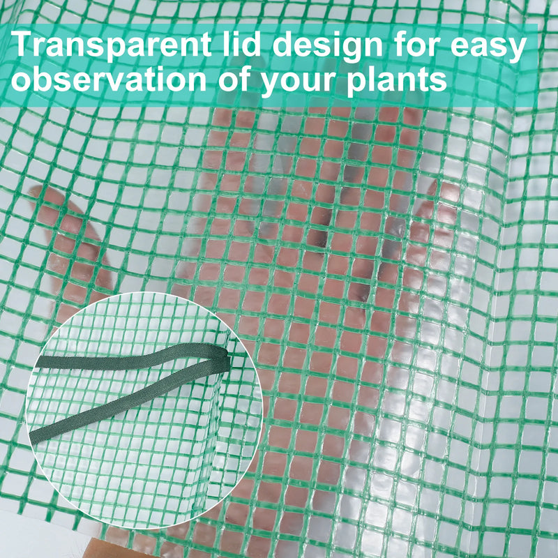 Bâche de rechange pour serre de jardin en PE avec porte zippée enroulable, 4 tailles