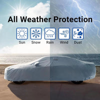 Housse voiture pour Audi Q7, protection complète pare-soleil, imperméable et anti-poussière, une couche