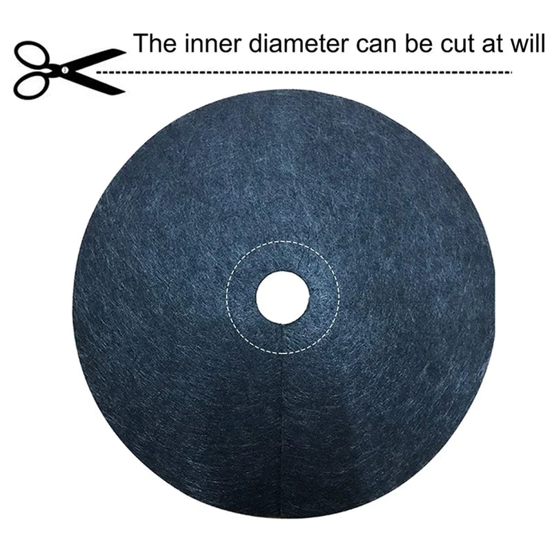 Anneaux de paillage non tissé noirs, lots de 5, diamètre 15 à 82 cm