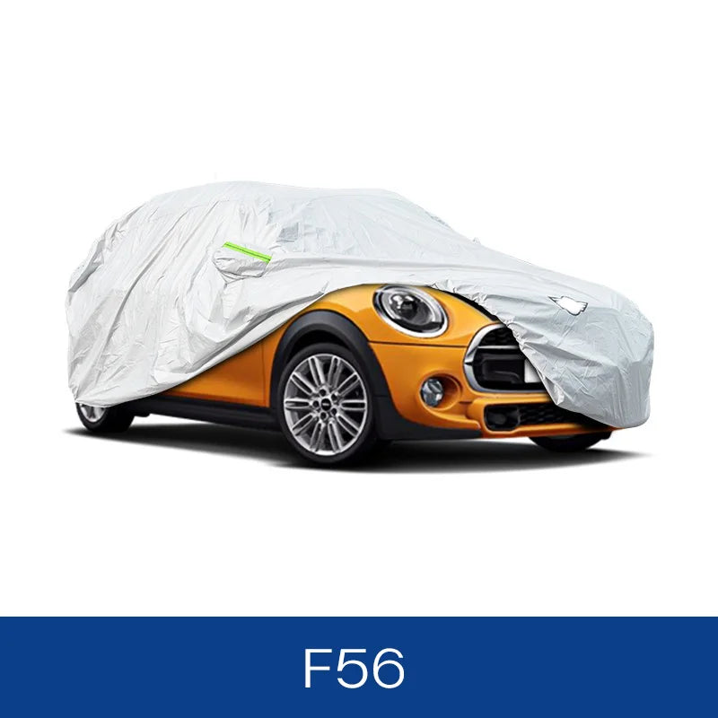 Housse voiture pour Mini Cooper F56 F60 R55 R56 R60, argent, deux couches, doublure coton, 2011-2023