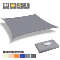 Voile d'ombrage rectangulaire anti-UV pour patio et terrasse, polyester 185 g/m², 7 coloris