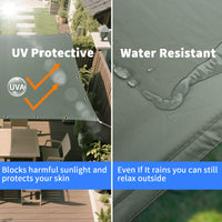 Voile d'ombrage écran d'intimité imperméable avec œillets, 0,75 x 6 à 4 x 5 m