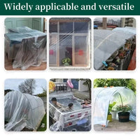 Bâche transparente anti-déchirure pour patio, jardin et poulailler, 4 tailles de 2 x 2 à 3 x 4 m