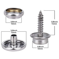 Kit boutons-pression inox pour toile de bateau, bâche et tente, 30 à 270 pièces avec outils