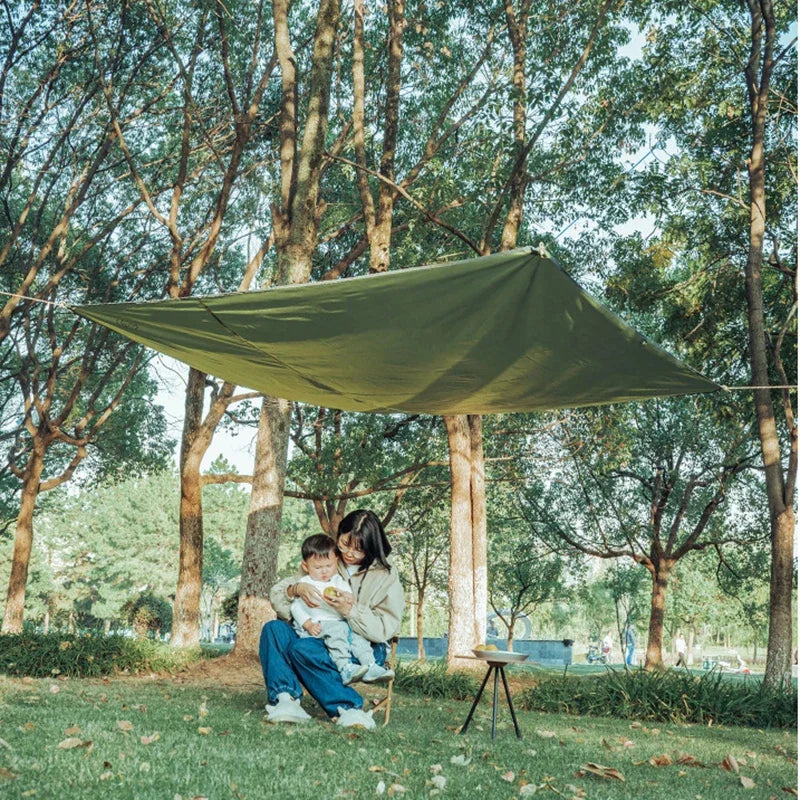 Bâche de sol camping Oxford 420D avec piquets, 3 tailles jusqu'à 240 x 220 cm