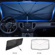 Pare-soleil parapluie pliable pour pare-brise voiture, 2 tailles et rideaux de vitres latérales