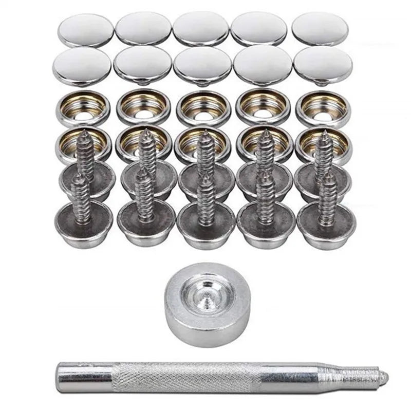 Kit de boutons-pression inox pour bâche et housse de bateau, de 50 à 80 jeux