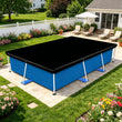 Bâche d'hiver piscine rectangulaire noire en Oxford 210D à œillets, de 221x150 à 400x211 cm