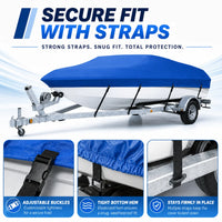 Housse bateau remorquable imperméable polyester 190T, 3 coloris, pour bateau de 3,35 à 6,71 m