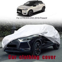 Housse voiture pour Citroën C3 Aircross (depuis 2019), Oxford argenté imperméable et anti-UV