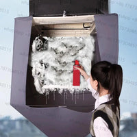 Housse de nettoyage climatiseur avec structure à tiges et tuyau d'évacuation, tissu imperméable