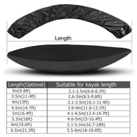 Housse de kayak imperméable anti-UV en tissu Oxford, pour kayak de 2,1 à 6 m