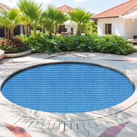 Bâche à bulles ronde 180 cm pour petite piscine hors sol et spa, film PE bleu
