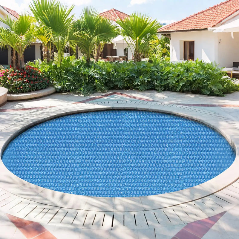 Bâche à bulles ronde 180 cm pour petite piscine hors sol et spa, film PE bleu